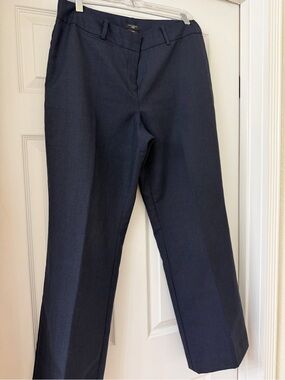 Ann Taylor Navy Straight-Leg Trousers